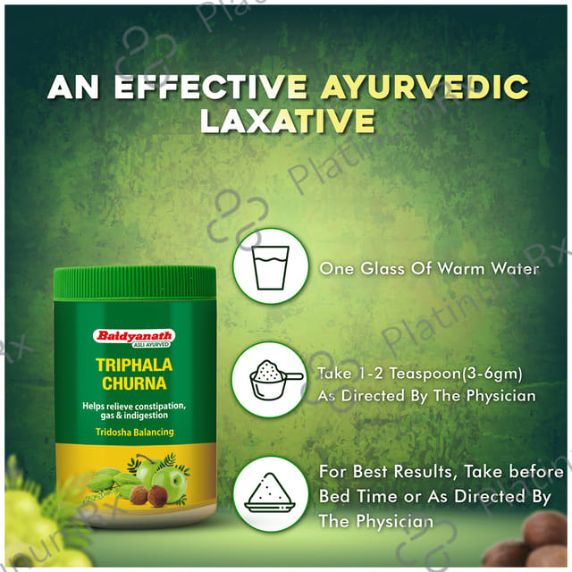 Baidyanath Triphala Churna Eases Constipation, Acidity & Gas 500gm