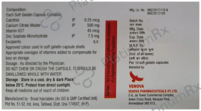 Calzomix K2 Soft Gelatin Capsule 10s