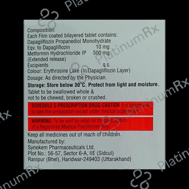 Dapaturn M 10/500mg Tablet ER 10s