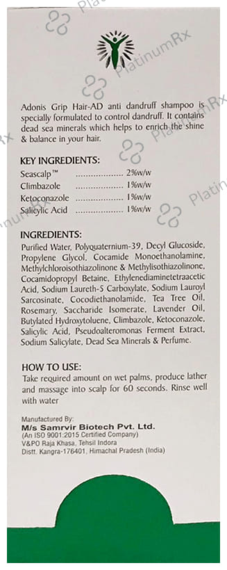 Grip Hair AD Anti-Dandruff Shampoo 150 Shampoo