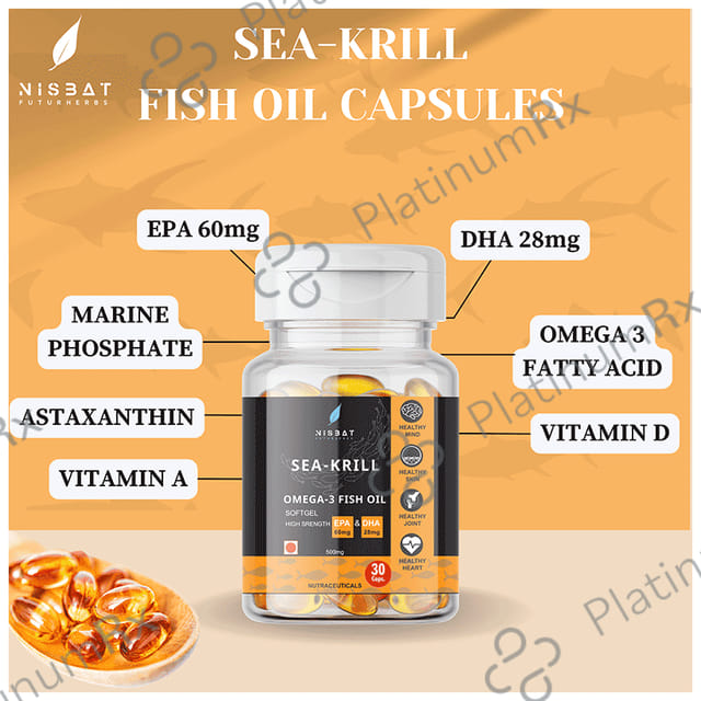 Nisbat Futurherbs Sea Krill Omega 3 Fish Oil 500mg Capsule 30s