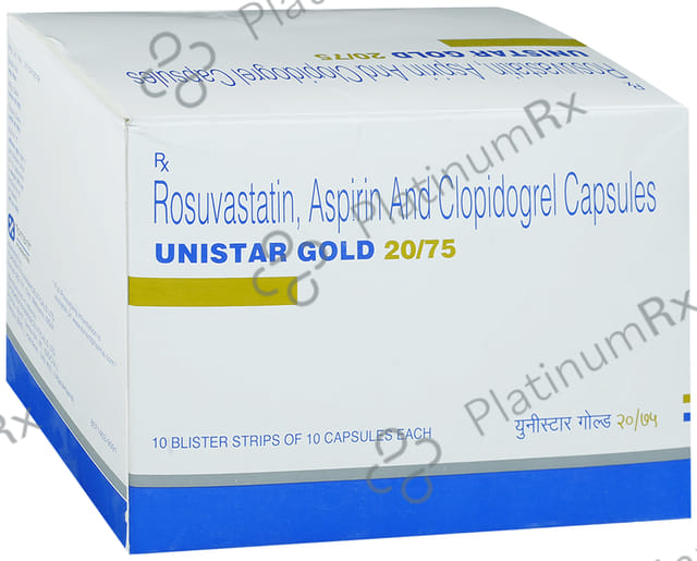 Unistar Gold 20/75/75mg Capsule 10s