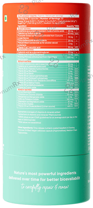Wellbeing Nutrition Slow Hair Skin Nails - With Collagen, Glutathione & Biotin - Capsule