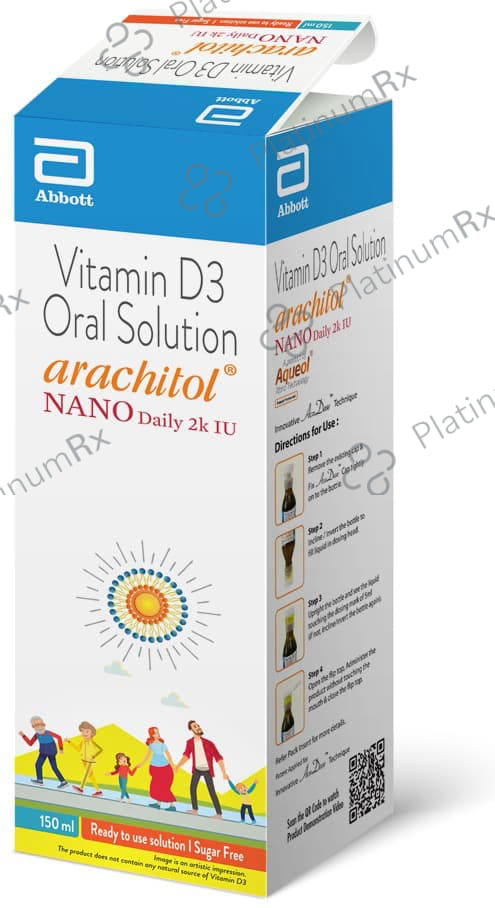 Arachitol Nano Daily 2K IU Sugar Free Oral Solution 150ml