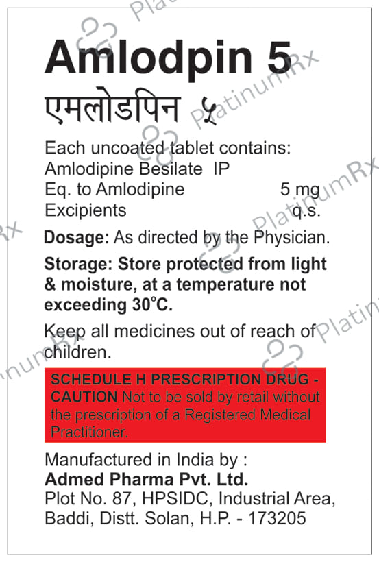 Amlodpin 5mg Tablet 10s