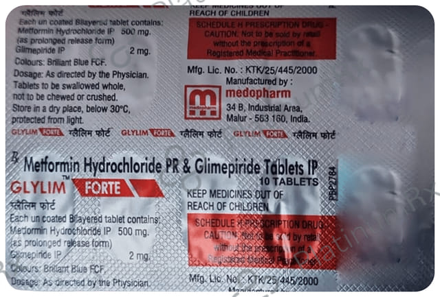 Glylim Forte 2/500mg Tablet SR 10s