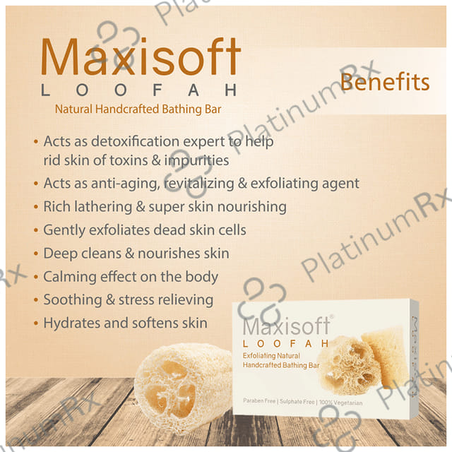 Maxisoft Loofah Exfoliating Bathing Bar (75gm Each) 1 units