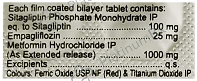 Sitacip EM 100/25/1000mg Tablet ER 10s