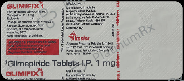 Glimifix 1mg Tablet 10s