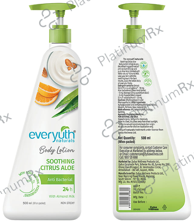 Everyuth Naturals Soothing Citrus Aloe Body Lotion 500 ml