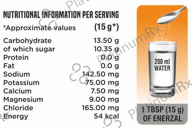 Enerzal Energy & Electrolyte Drink Orange Flavour Powder 1kg