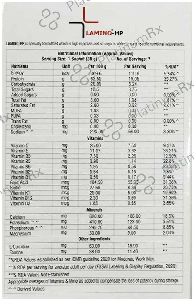 Lamino HP 30gm Mango Flavour Sachet 7s