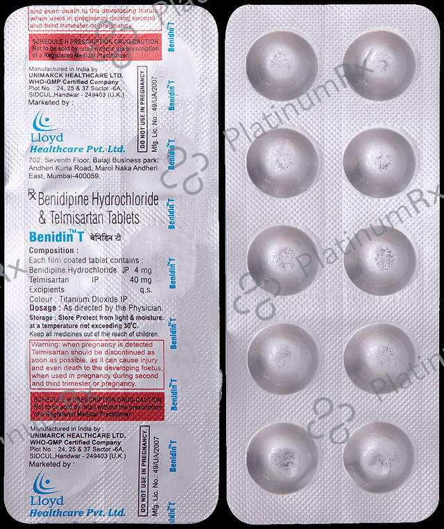 Benidin T 4/40mg Tablet 15s