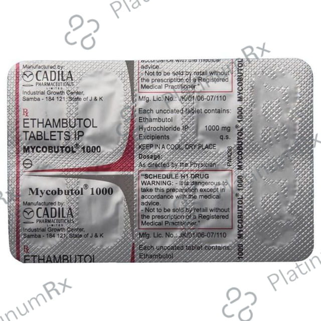 Mycobutol 1000 Tablet