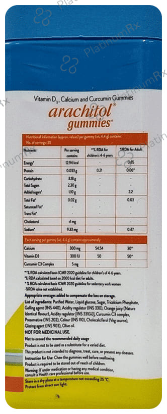 Arachitol Gummies Orange Flavour 30s
