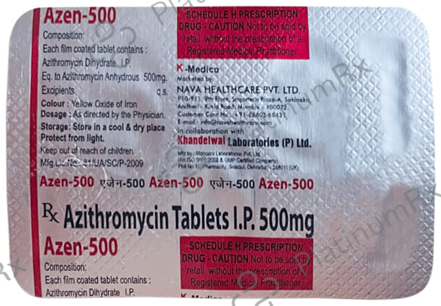 Azen 500mg Tablet 3s