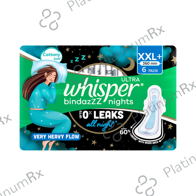 Whisper Bindazzz Nights Pads - Size XXL+ 6 pads