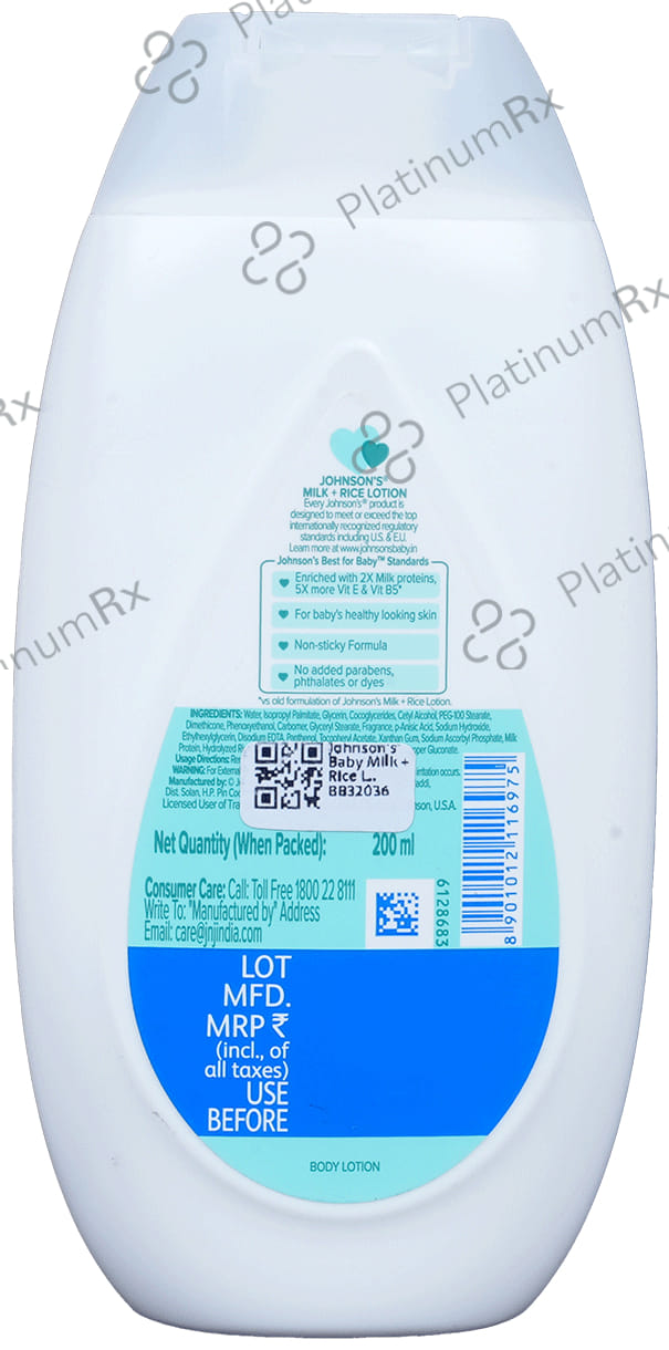 Johnson's Baby Milk + Rice Lotion 200ml