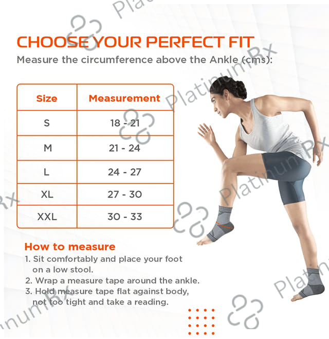 Vissco 2D Ankle Support, Stretchable Ankle Support for Injured Ankles, Arthritic Pain Medium