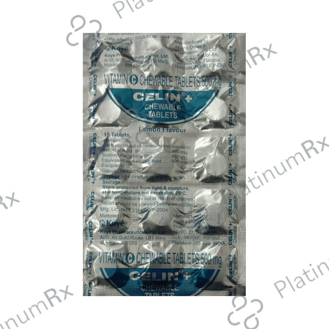 Celin + 450/100mgLemon Chewable Tablet 15s