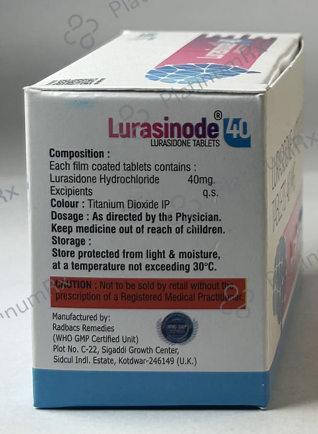 Lurasinode 40mg Tablet 15s