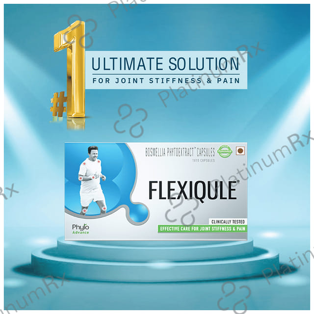 Flexiqule Capsule with Bosewellia Serrata & Ginger - For Joint Stiffness & Pain Relief
