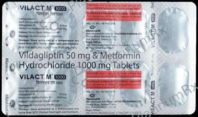 Vilact M 1000/50mg Tablet 10s