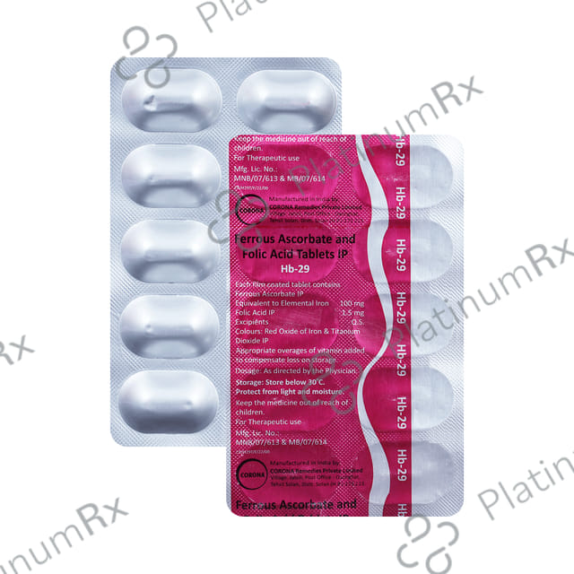 HB 29 100/1.5mg Tablet 10s