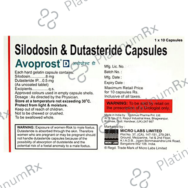 Avoprost D 8/0.5mg Capsule 10s