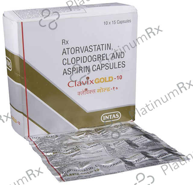 Clavix Gold 10/75/75mg Capsule 15s