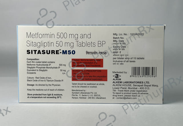 Sitasure M 50/500 Tablet 15s
