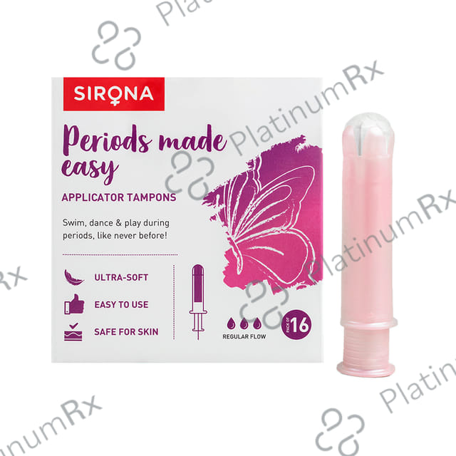 Sirona Premium Applicator Normal Flow Tampons 16s