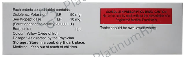 Tiser 50/10mg D Tablet 10s
