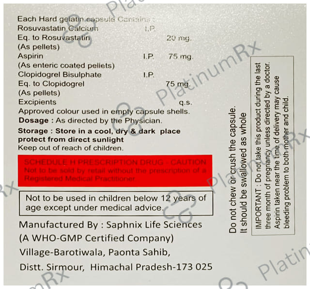 Rosedeep Gold 75mg/20mg/75mg Capsule