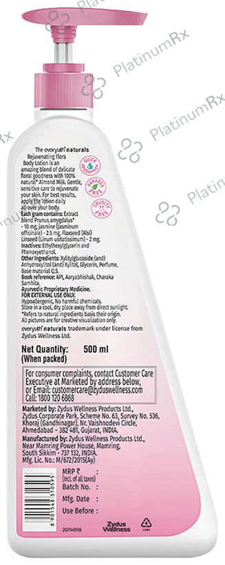 Everyuth Naturals Body Lotion Rejuvenating Flora 500 ml