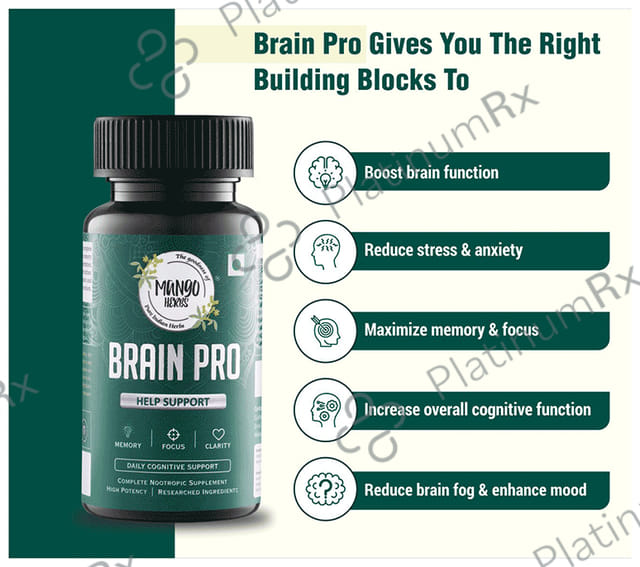 MangoHerbs Brain Pro Help Support Tablet