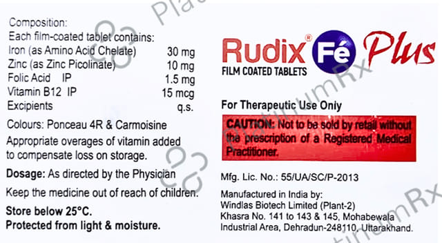 Rudix FE Plus Tablet 15s