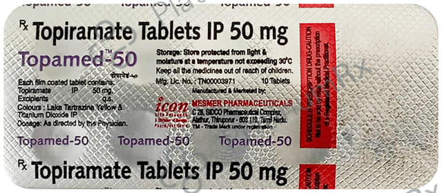 Topamed 50mg Tablet 10s