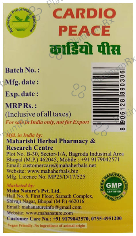 Maha Herbals Cardio Peace Tablet