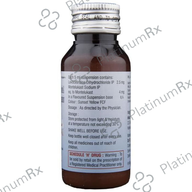 Xyzal M 2.5/4mg Suspension 60ml