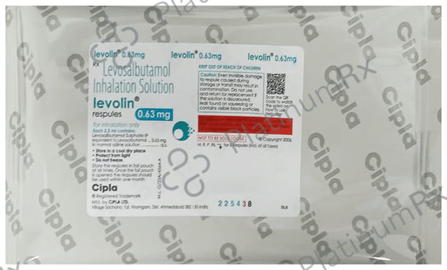 Levolin 0.63mg Respules 6X2.5ml