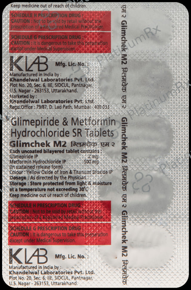 Glimchek M 2mg/500mg Tablet