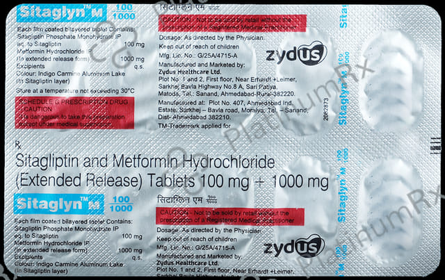 Sitaglyn M 100/1000mg Tablet ER 10s