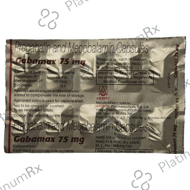 Gabamax 75mg Capsule
