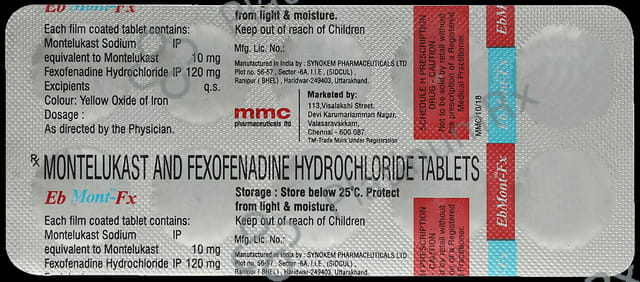 Ebmont FX 10/120mg Tablet 10s