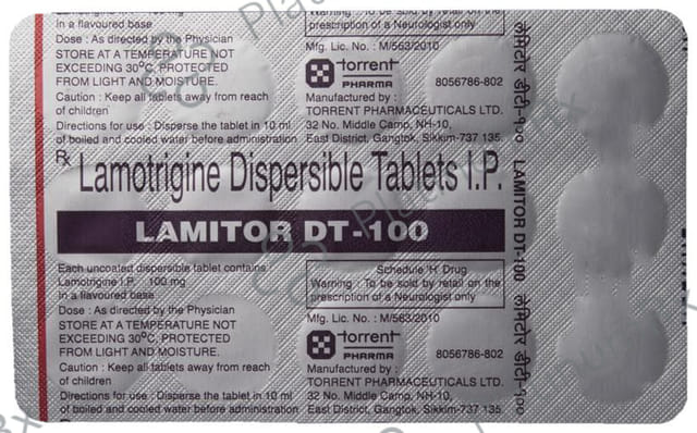 Lamitor 100mg Tablet DT 15s