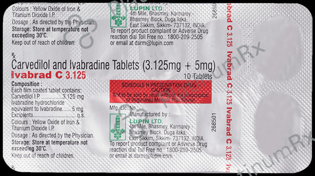 Ivabrad C 3.125mg/5mg Tablet
