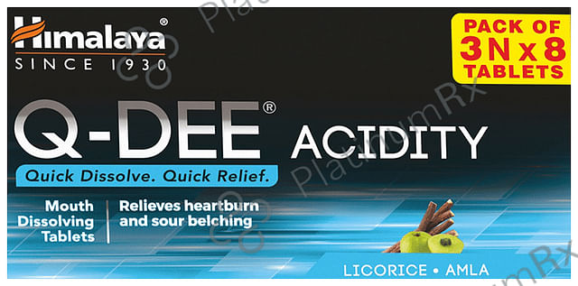 Himalaya Q-Dee Acidity - Relieves heartburn- Mouth Dissolving Tablet (8 Each)