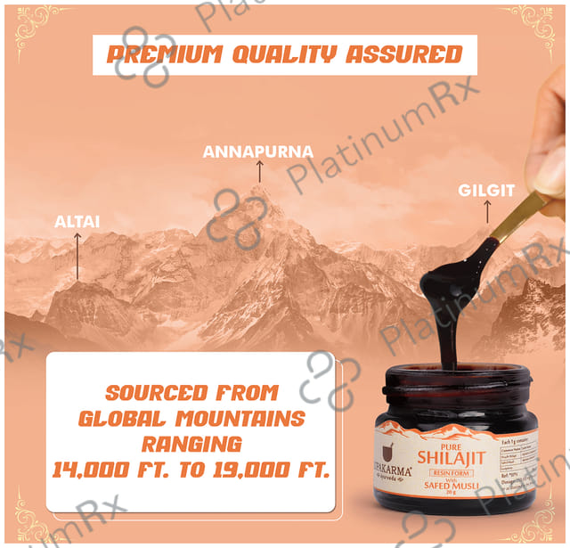 Upakarma Ayurveda Pure Shilajit Resin Form with Safed Musli Performance Enhancer