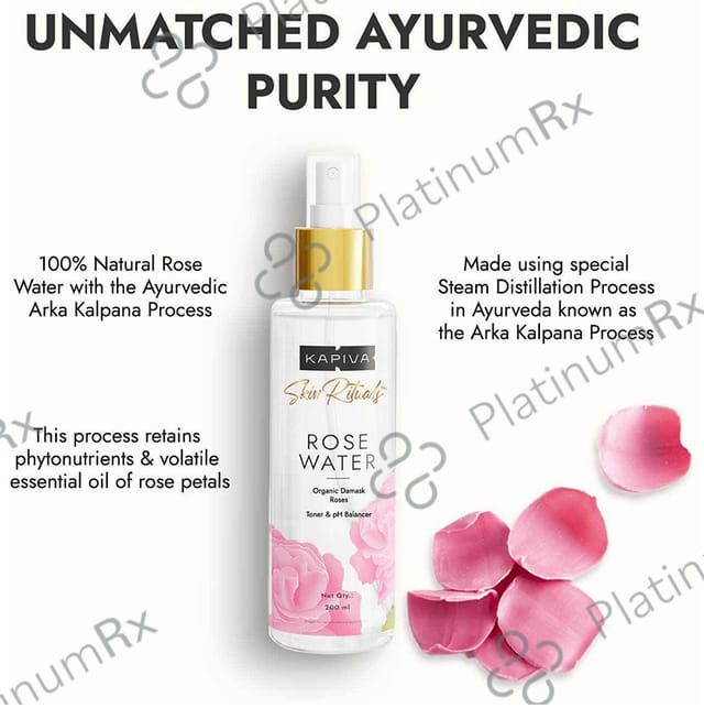 Kapiva Skin Rituals Premium Face Mist & Toner - Organic Danmark Rose Water